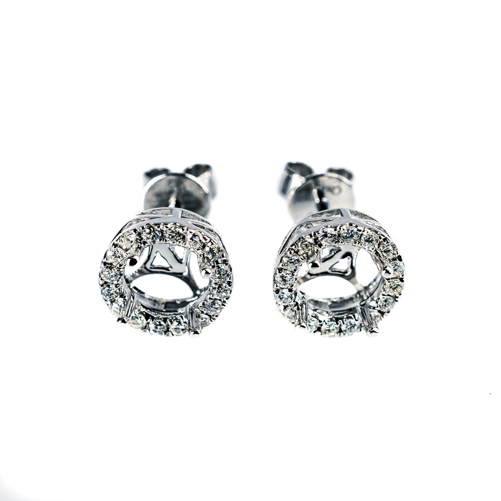 18kt wg smnt dia halo earrings