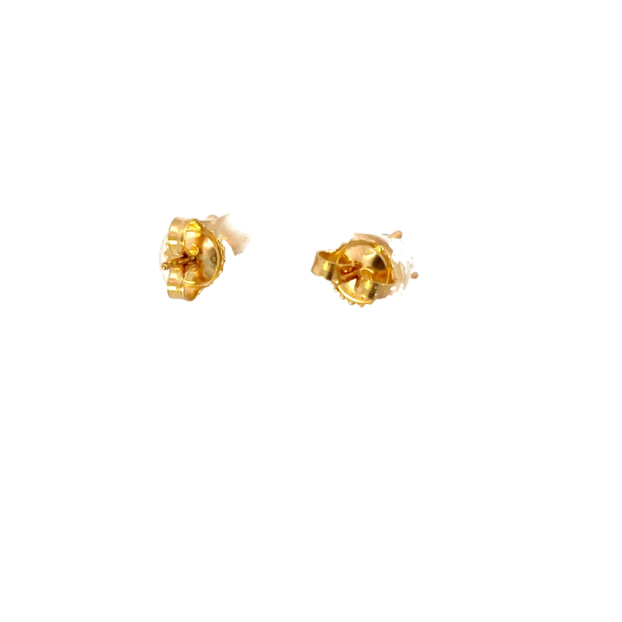 14K Yellow Gold Round Diamond Stud Earrings 1.50 Carat Total