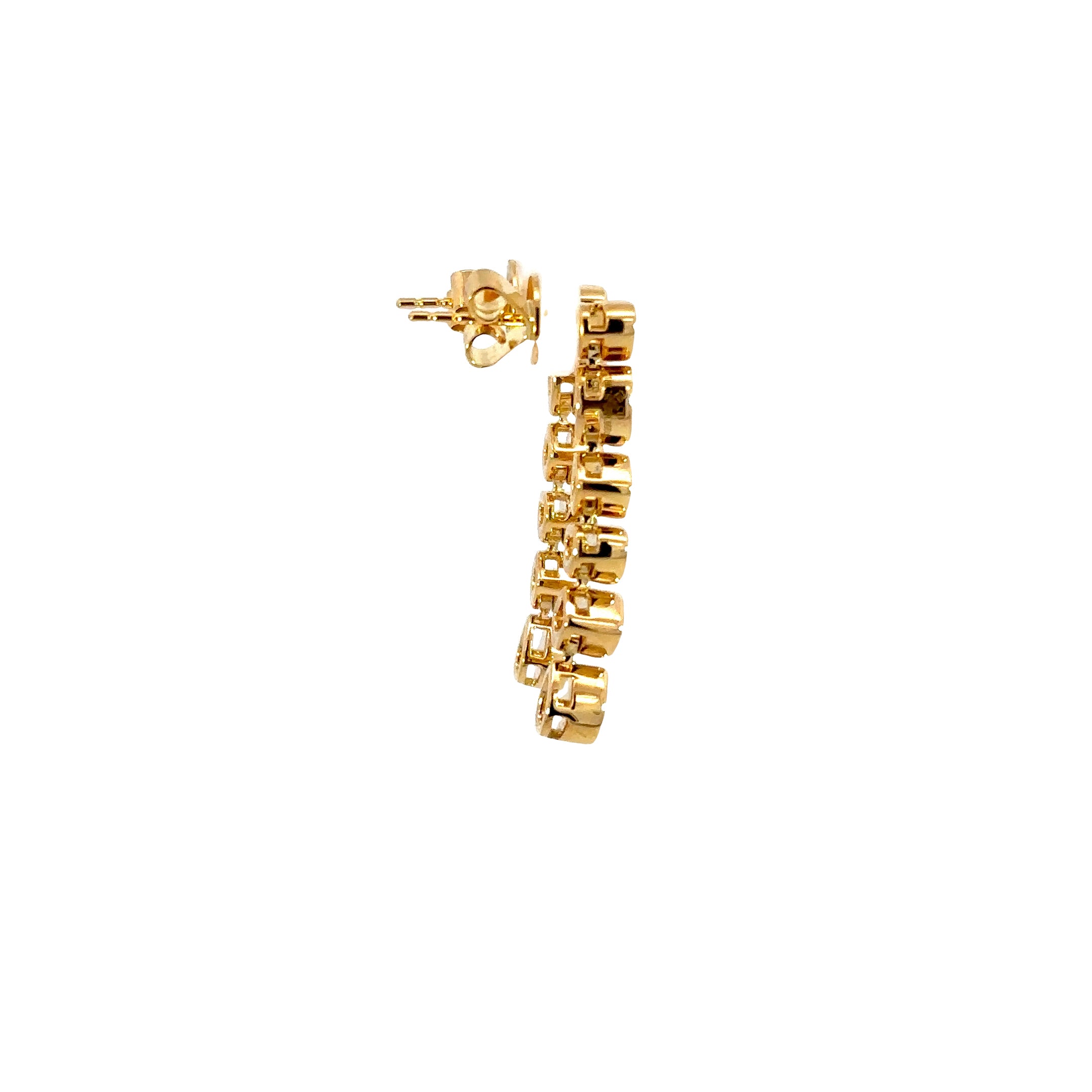 18K Gold Multi Shape Diamond Earrings – Fancy Diamond Drop Earrings 1.66 Carat