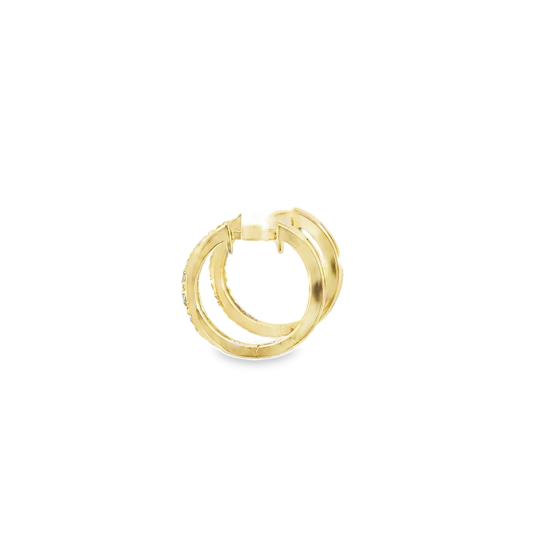 -E- 14kt yg Diamond small Hoop