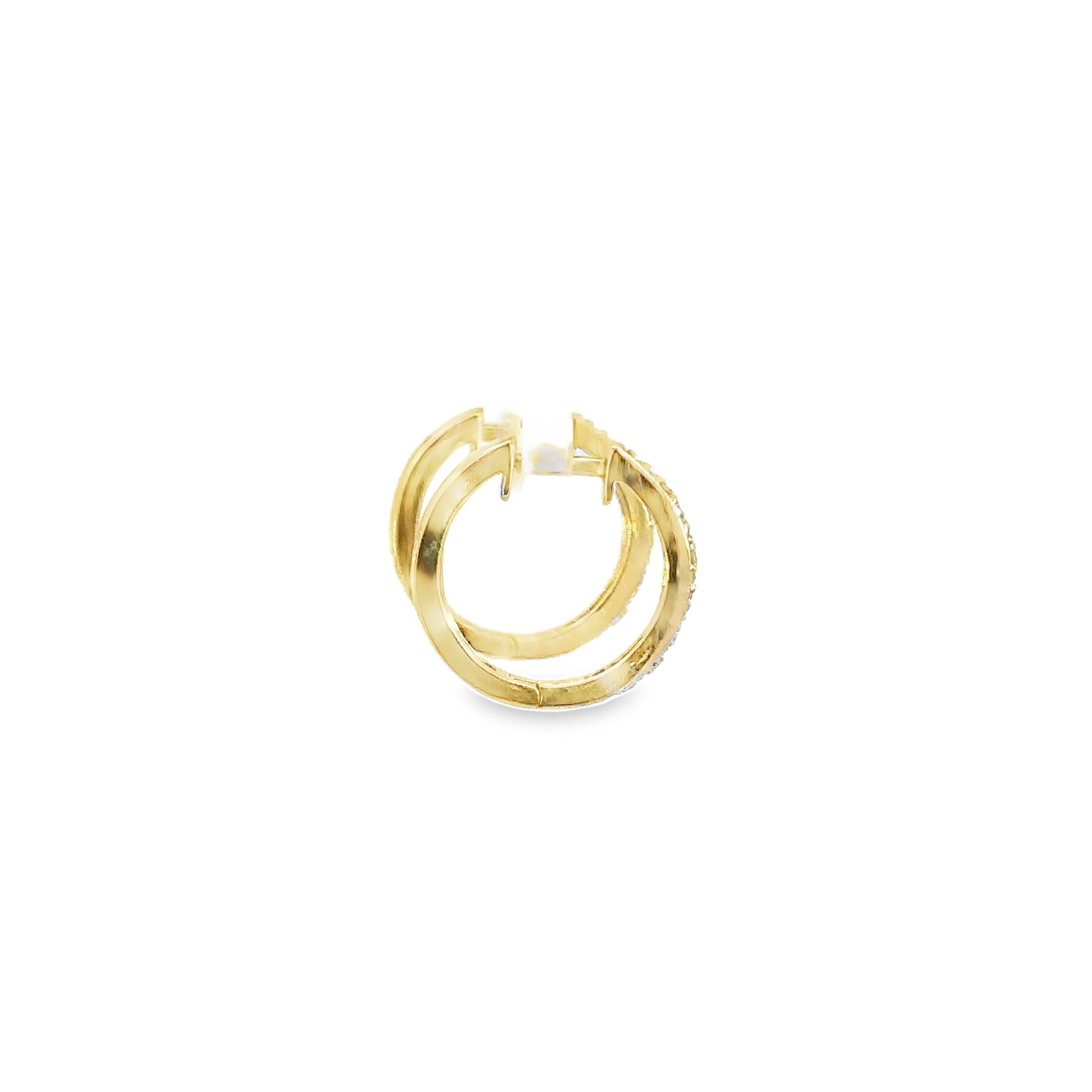 -E- 14kt yg Diamond small Hoop