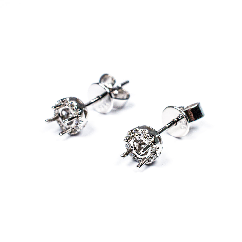 14kt wg smnt dia earrings 24=.