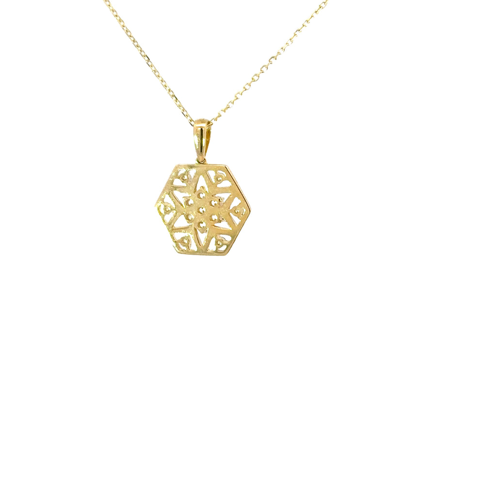 14k yellow gold & diamond star