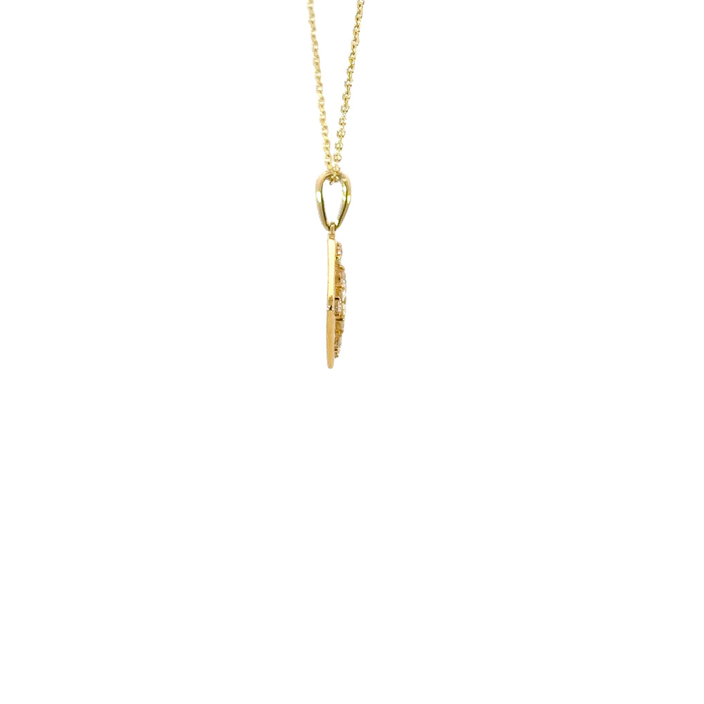14k yellow gold & diamond star