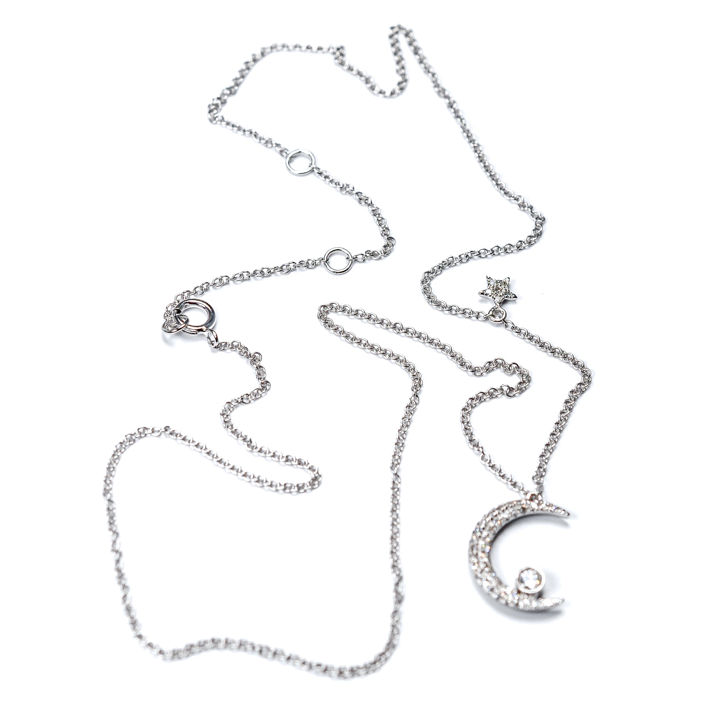 14kt wg Crescent Moon and Star