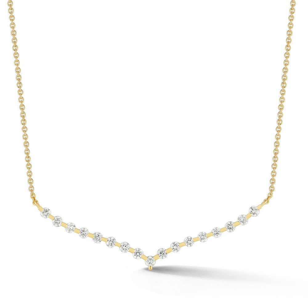 14K Yellow Gold Diamond “Eagle Wings” Necklace