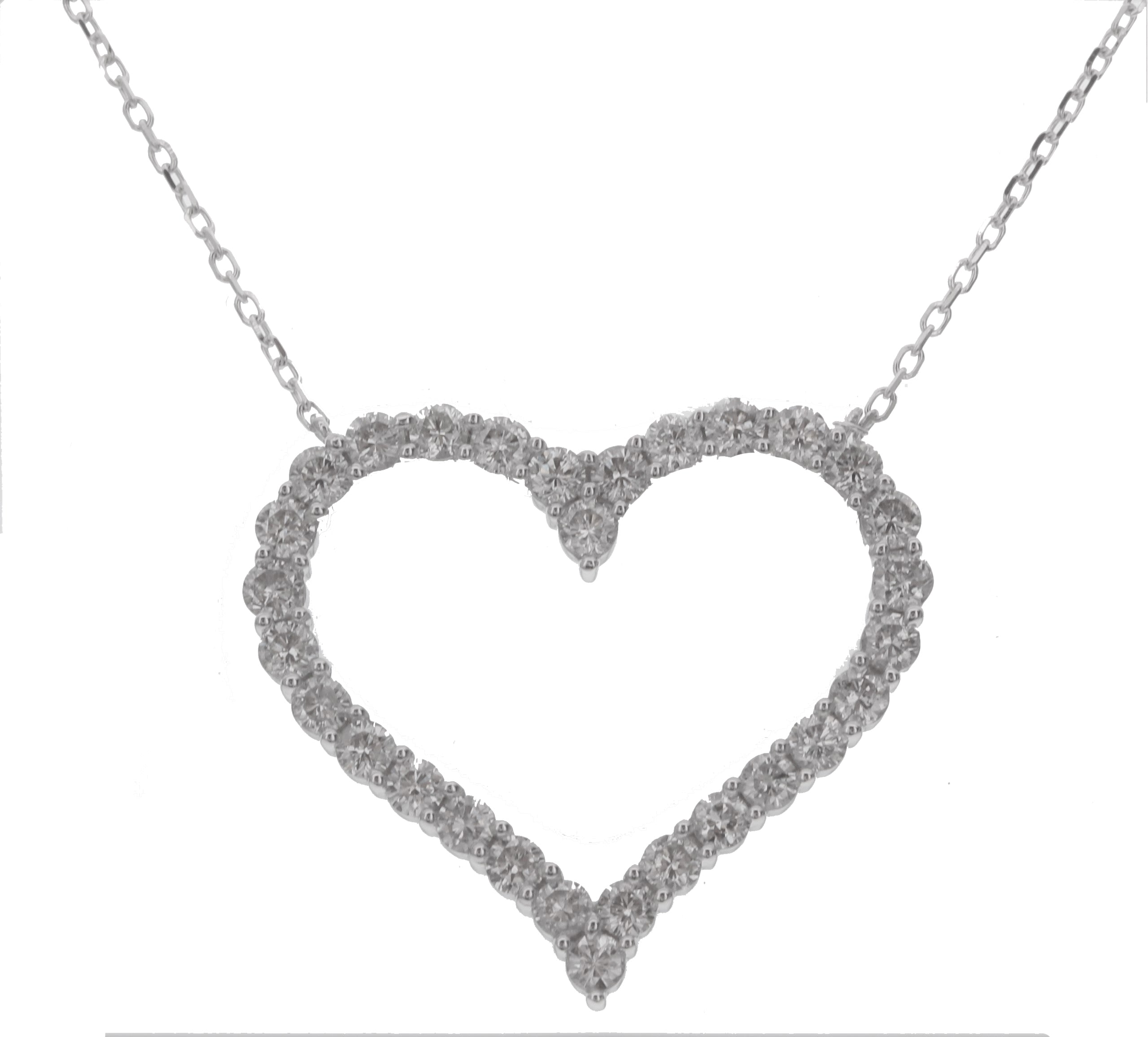 18kt yg Diamond Open Heart nec