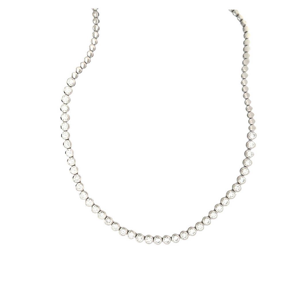 18k White Gold Diamond Necklac