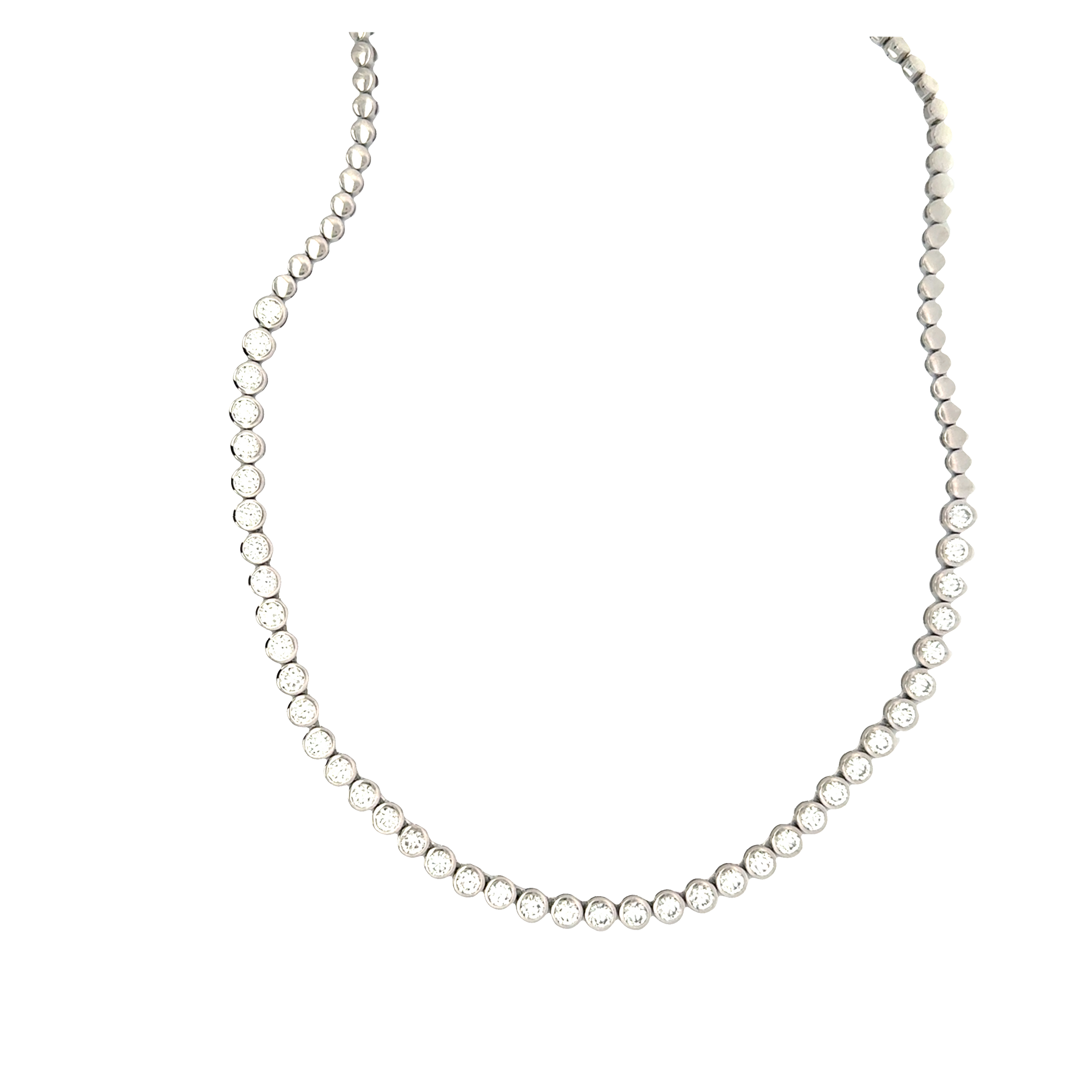 18k White Gold Diamond Necklac