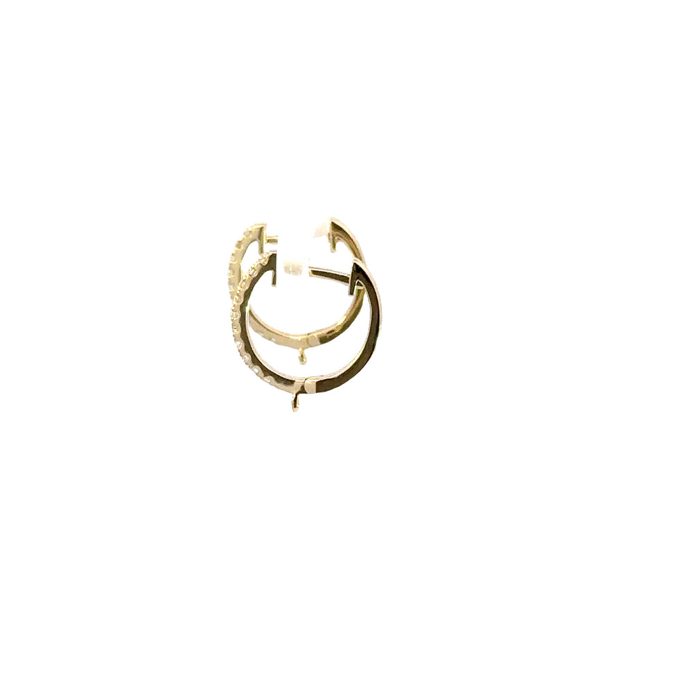 14K White 0.16ct Dia top hoop