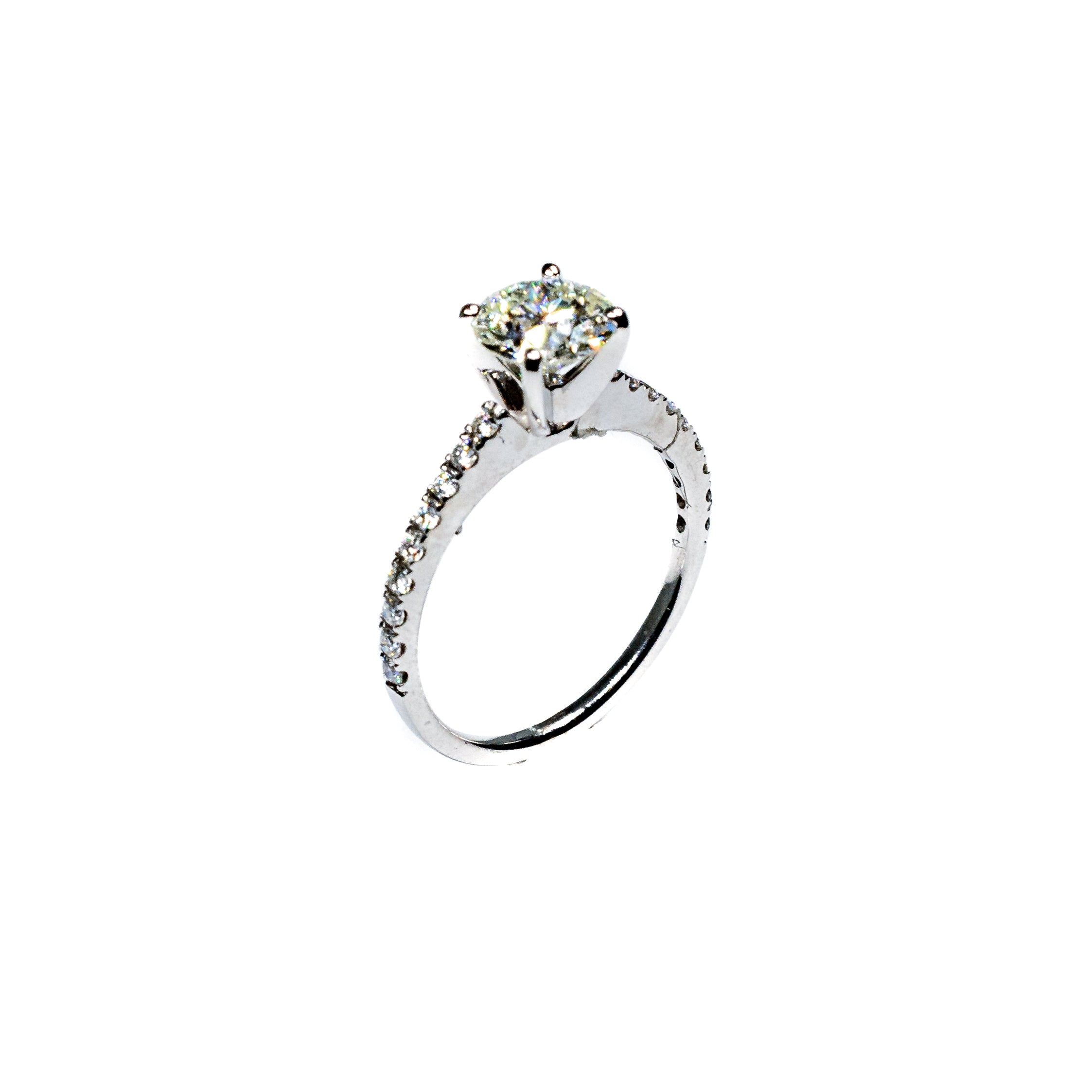 18kt White Gold 1ct Diamond Engagement Ring mountng