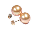 14kt Yellow Gold 10-11mm Golden Pearl Stud Earrings