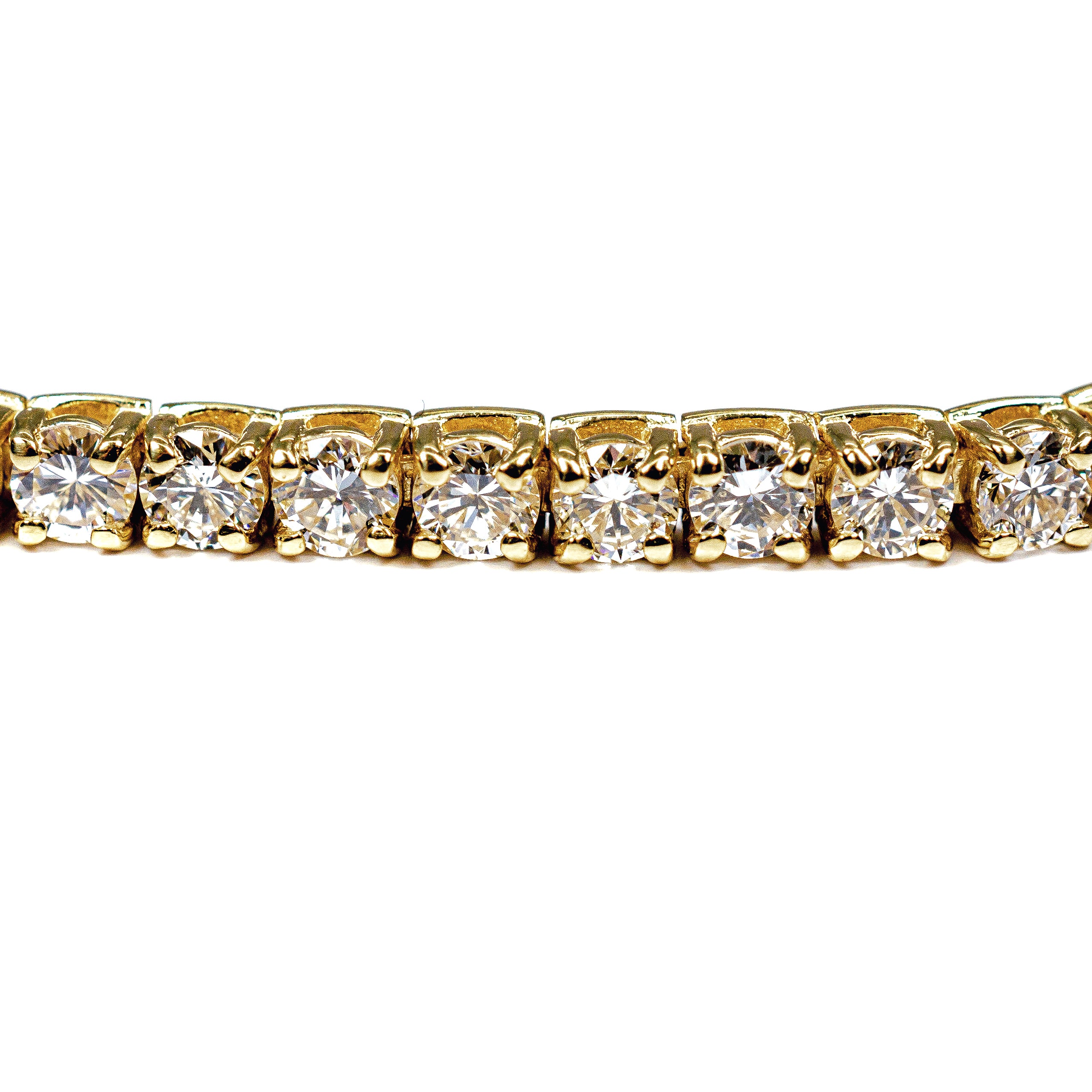 18K Yellow Gold Diamond Tennis Bracelet – 5.12 Carats