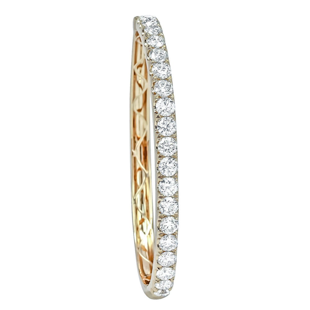 18K Yellow Gold Diamond Bangle Bracelet – 5.00 Carat