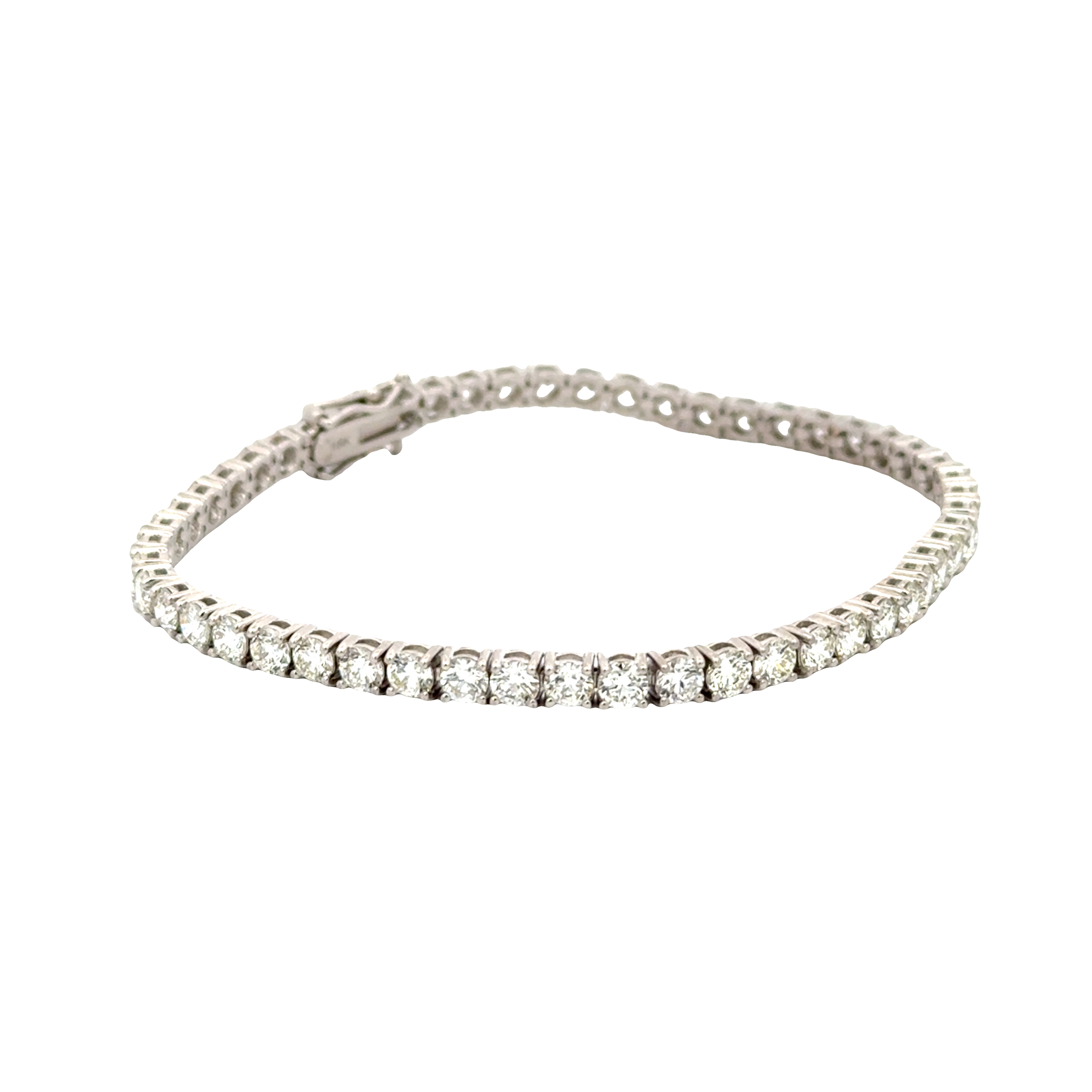 18K White Gold Diamond Tennis Bracelet 7.00 Carat