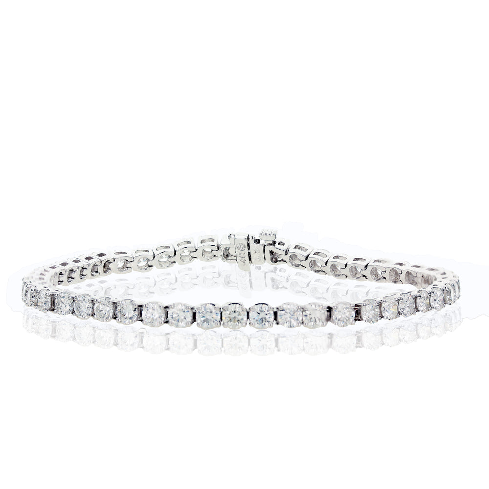 18K White Gold Diamond Tennis Necklace 8.70 Carat