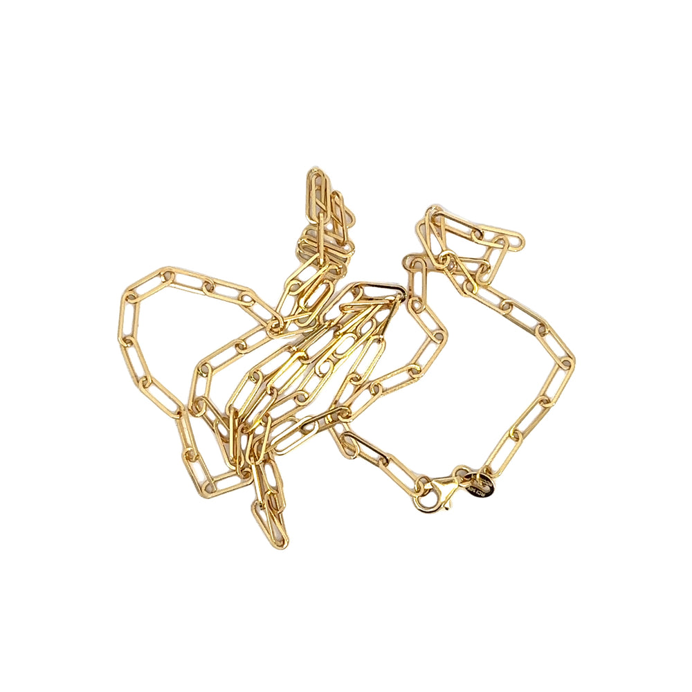 14k yg flat oval link 
20"
2