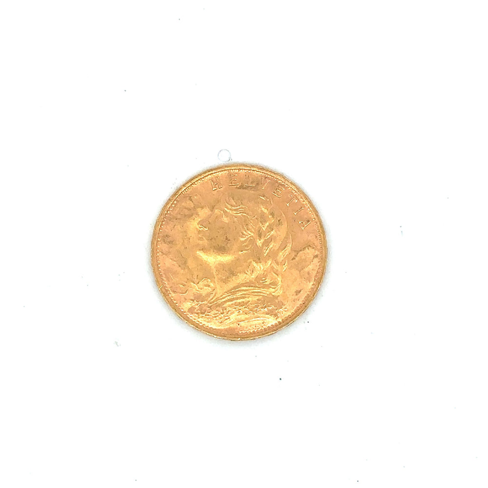 1947 Swiss 20 Francs Gold Coin