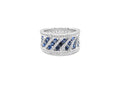 18kt White Gold Spark Design Sapphire and Diamond Ring
