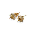 14kt Yellow Gold Semi-mount Diamond Earrings