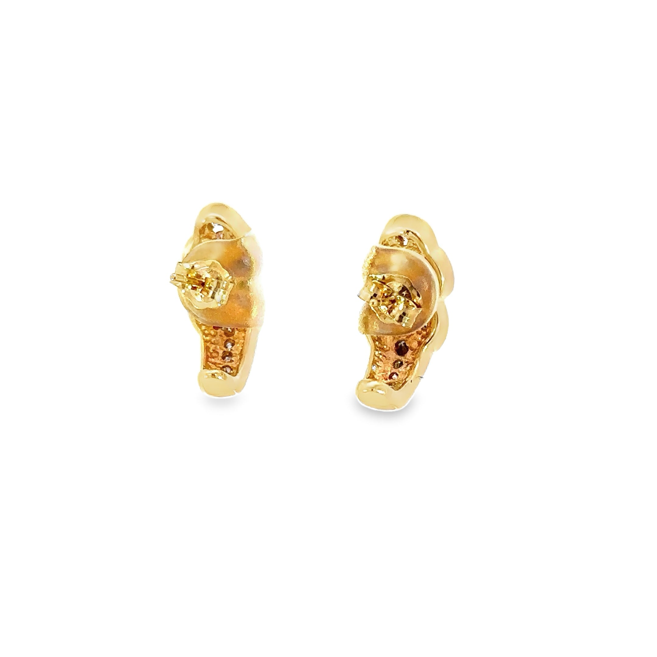 -E- 14kt yg Diamond Earrings