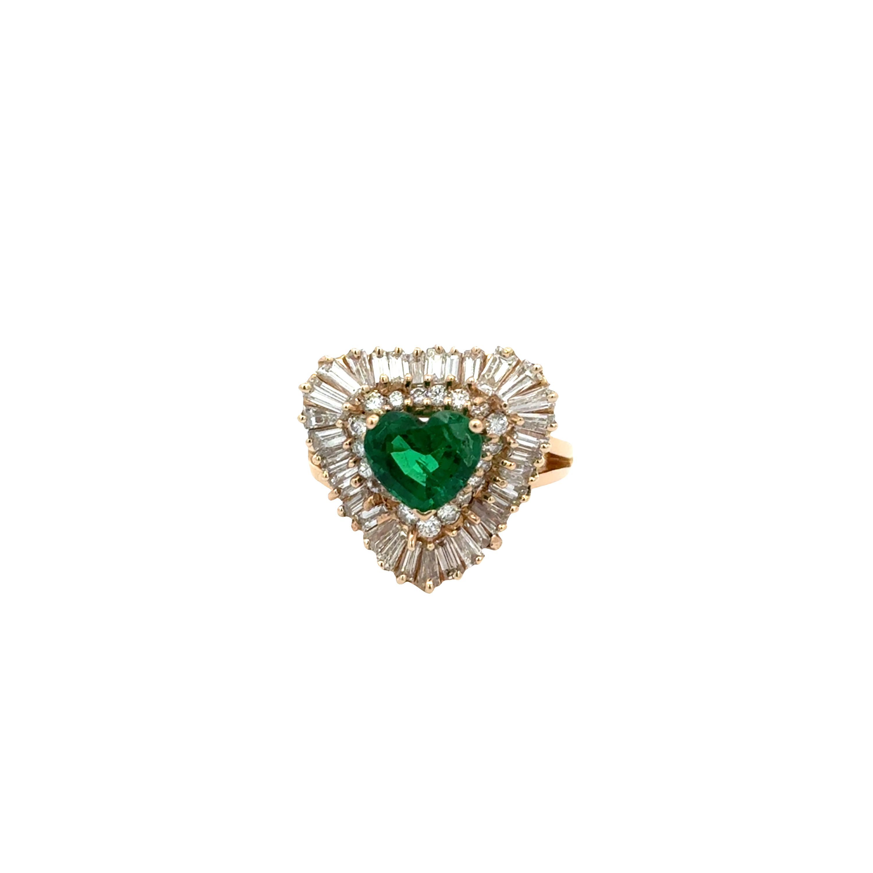 -E- 18k Yellow Gold 
Heart Sh