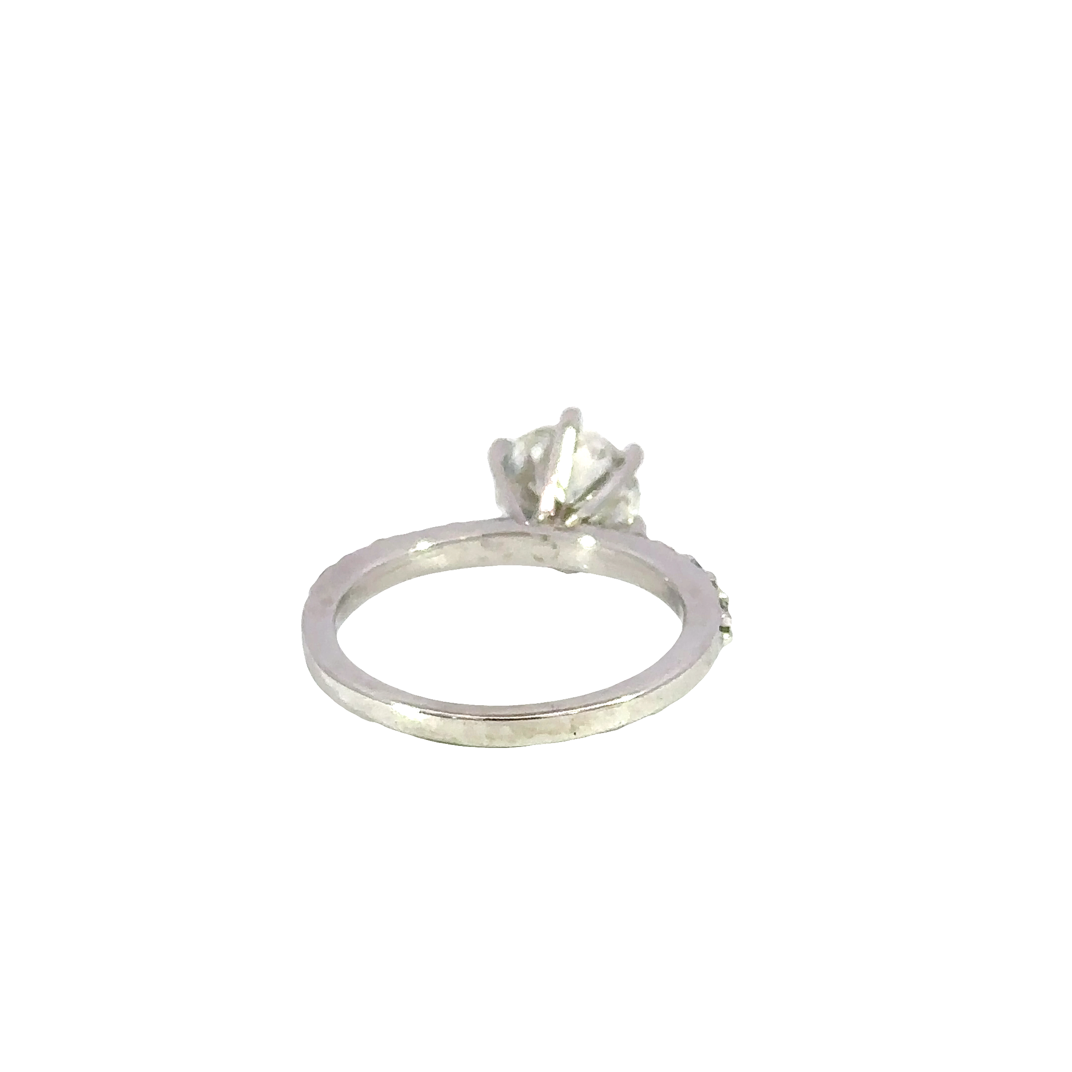 Estate Platinum Round Brilliant Diamond Engagement Ring GIA Certified 2.02 Carat Total