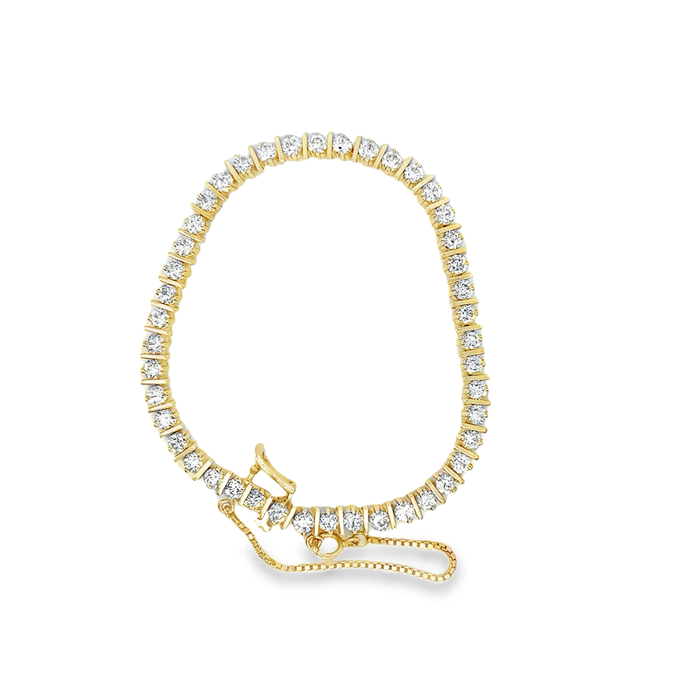 -E- 14kt yg Tennis Bracelet
4