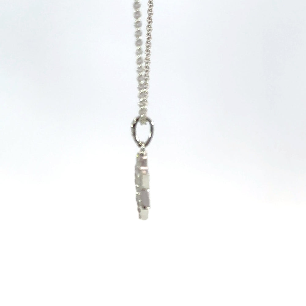 18K White Gold Diamond Star of David Pendant Necklace