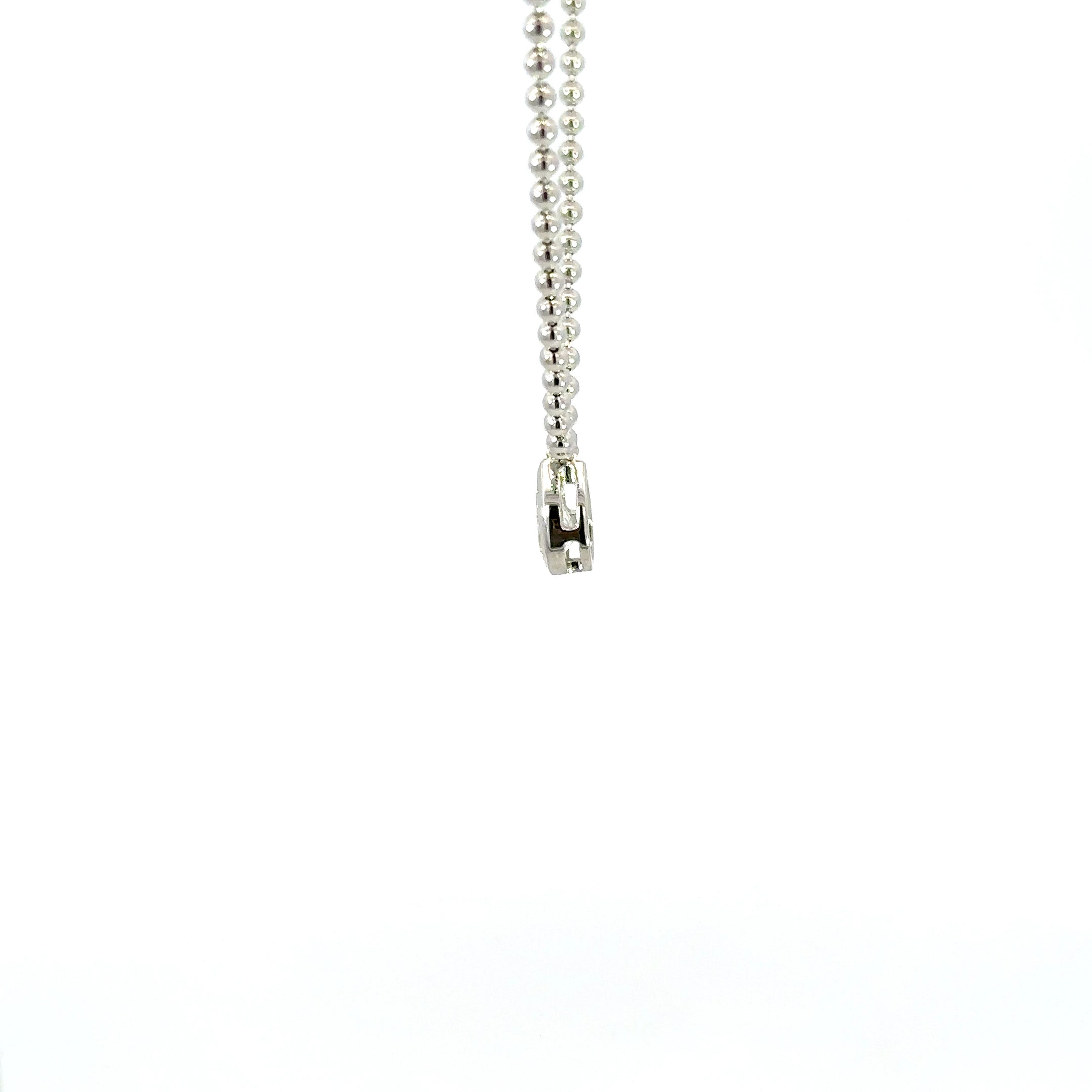 18K White Gold Pear Diamond Pendant Necklace 0.52 Carat