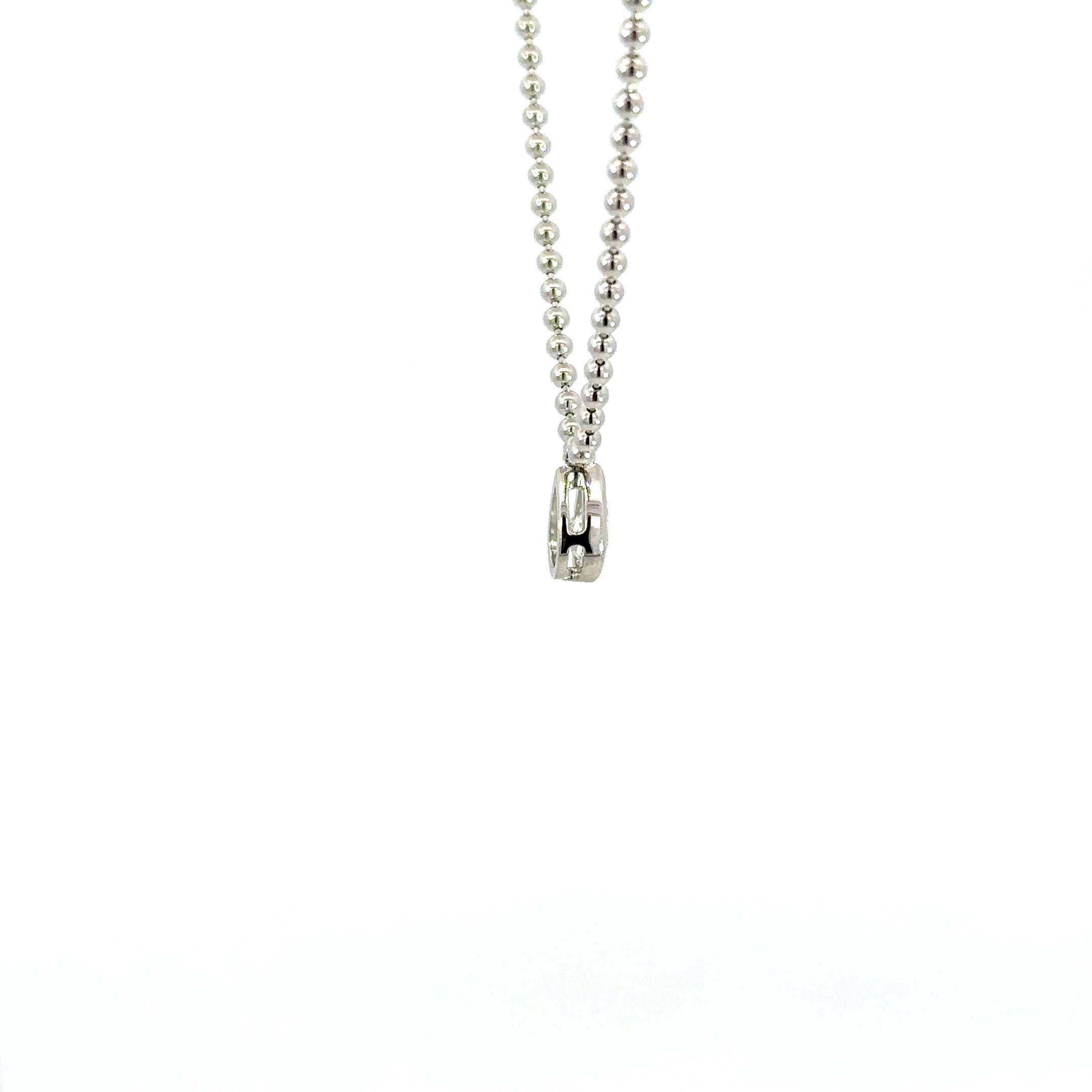 18K White Gold Pear Diamond Pendant Necklace 0.52 Carat