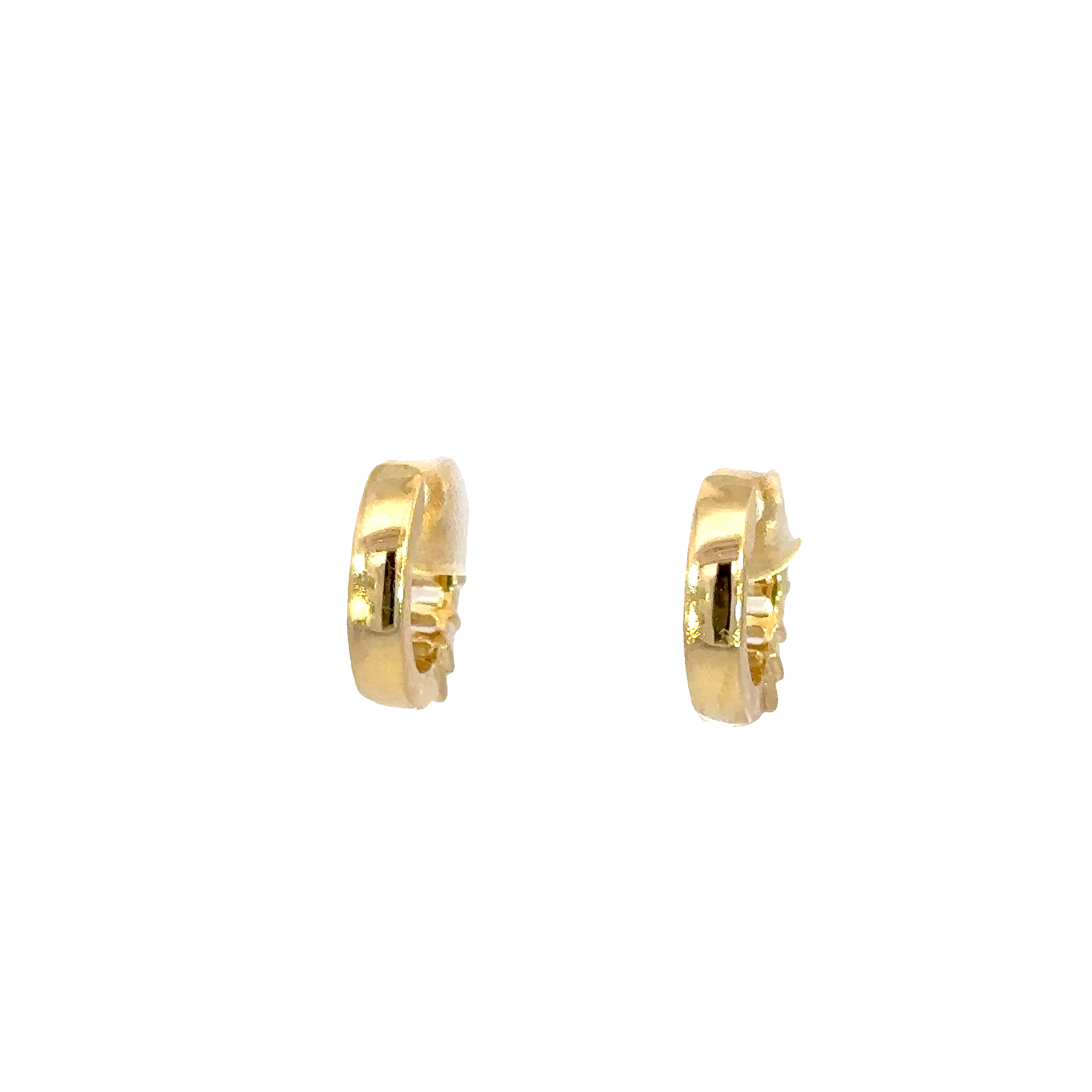 18K Gold Diamond Huggies – Emerald Cut Diamond Hoop Earrings 1.20 Carat