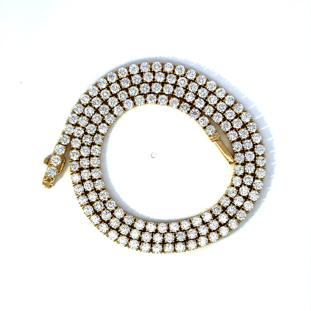 18k yg tennis necklace
150 di