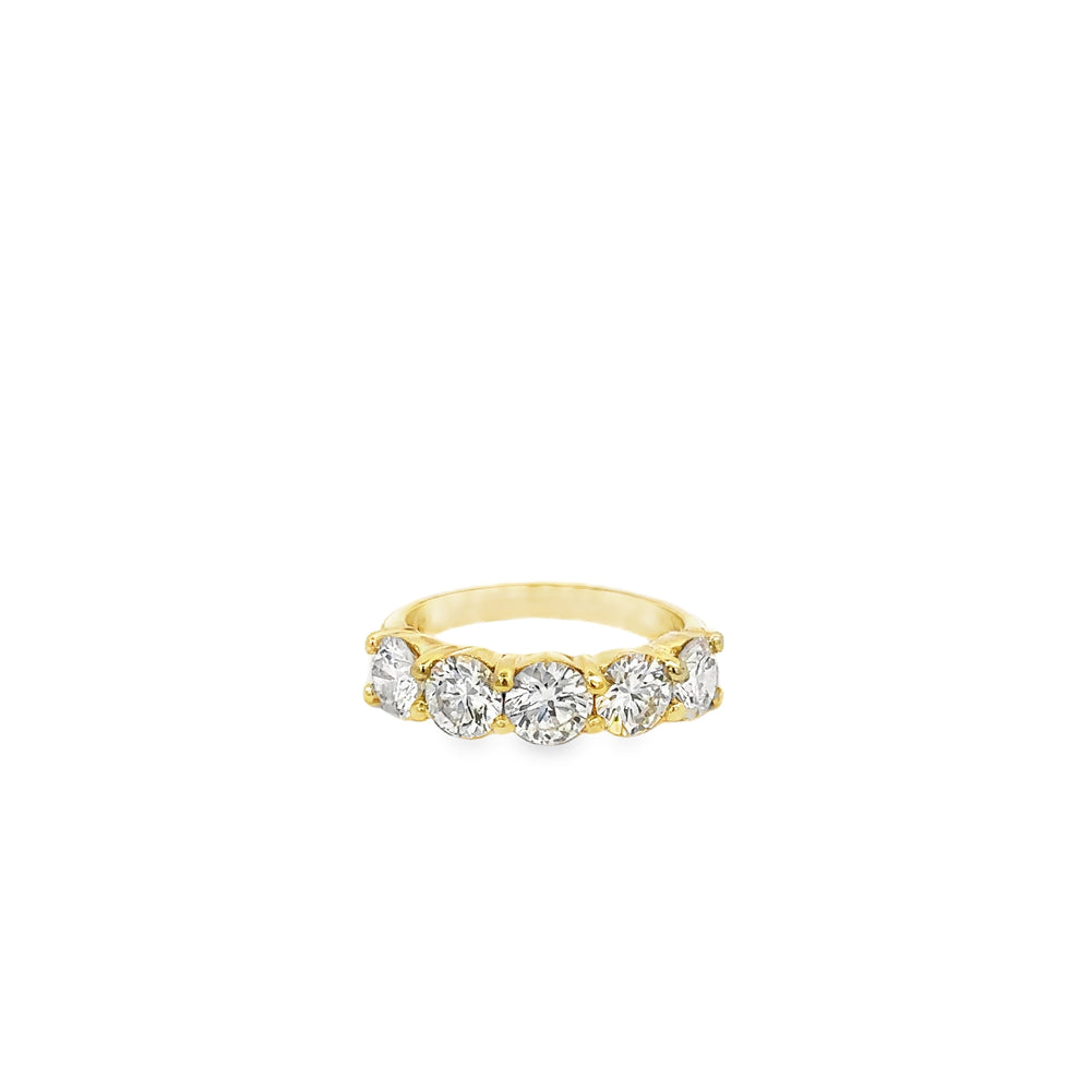 -E-18kt yg 5-Diamond Band 
2.