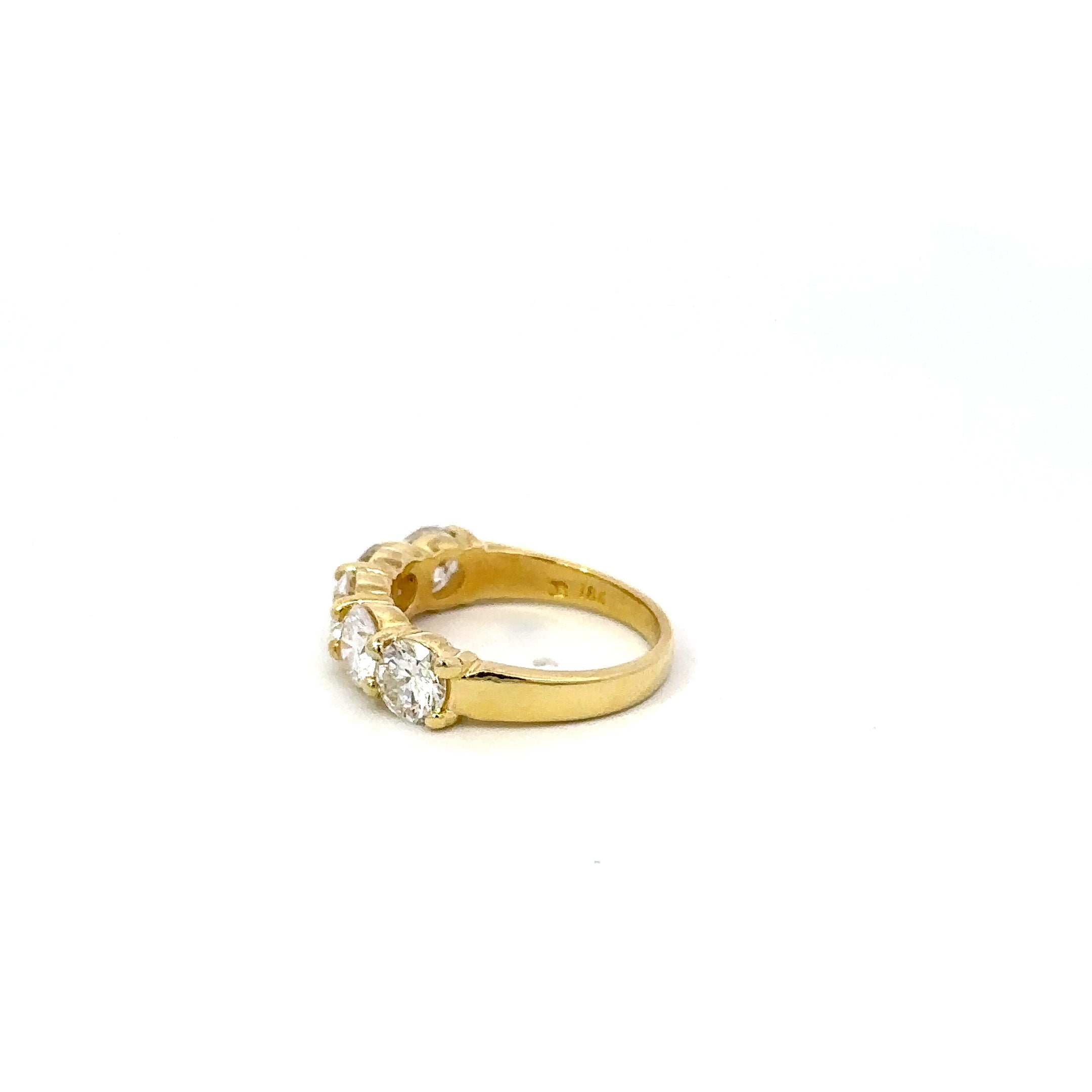 -E-18kt yg 5-Diamond Band 
2.