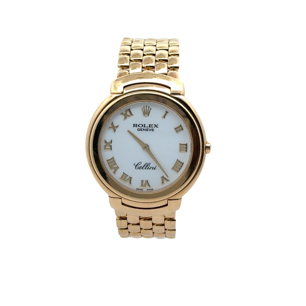 Pre-Owned Rolex Cellini 36mm 18K Yellow Gold Cream Dial Box