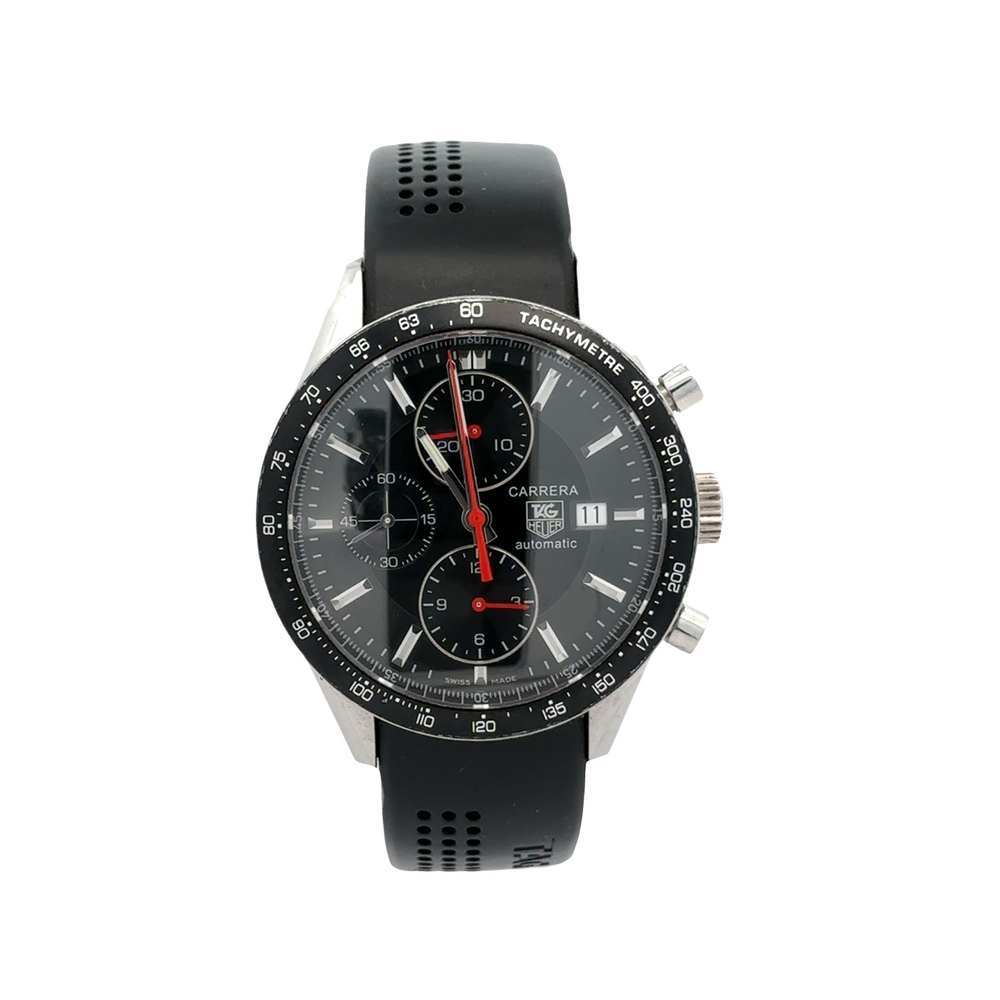 Pre-Owned TAG Heuer Carrera Calibre 16 Chronograph 41mm Black Dial