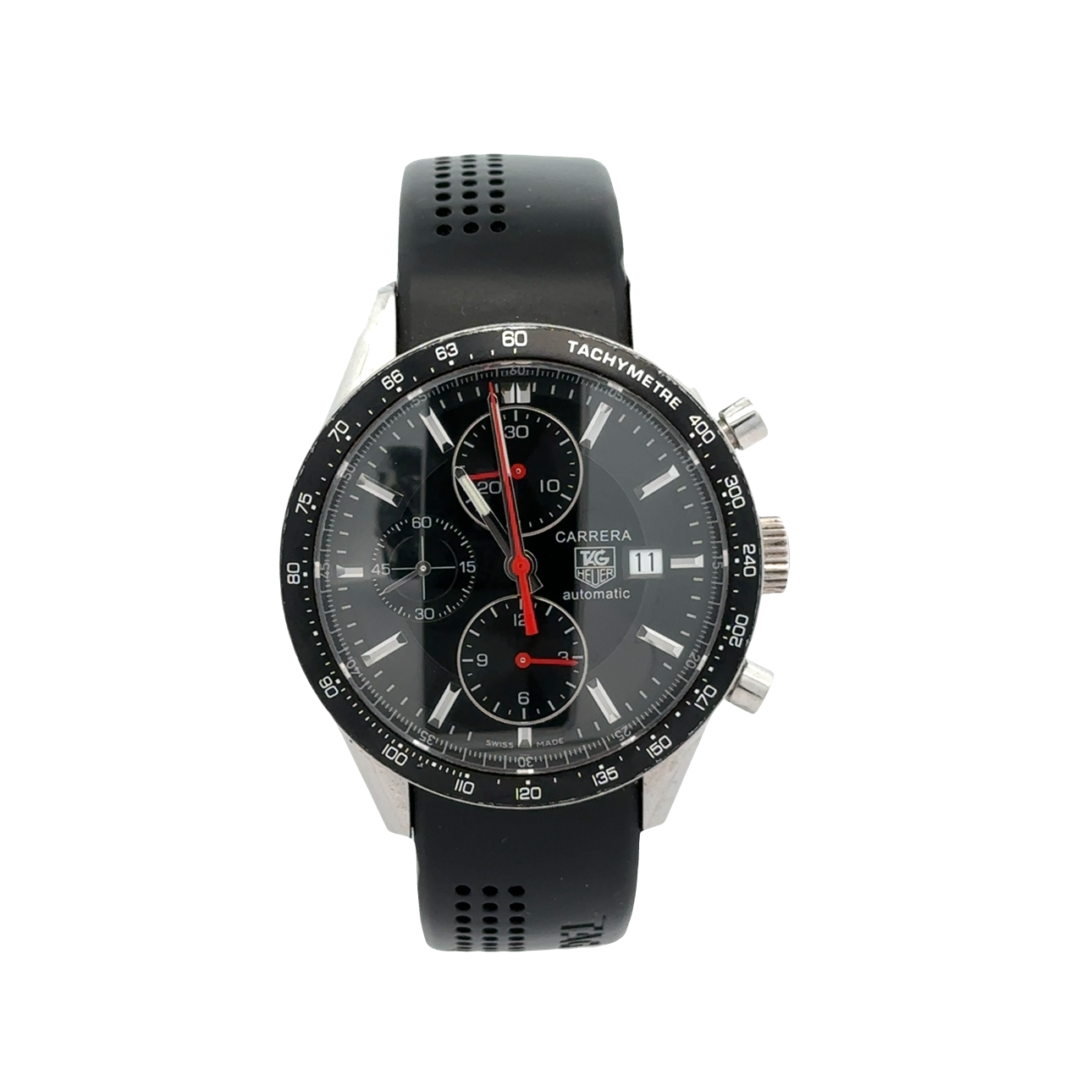 Pre-Owned TAG Heuer Carrera Calibre 16 Chronograph 41mm Black Dial