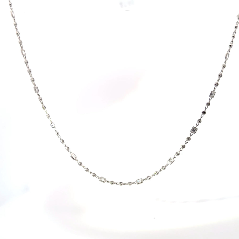 18k White Gold Diamond Necklac