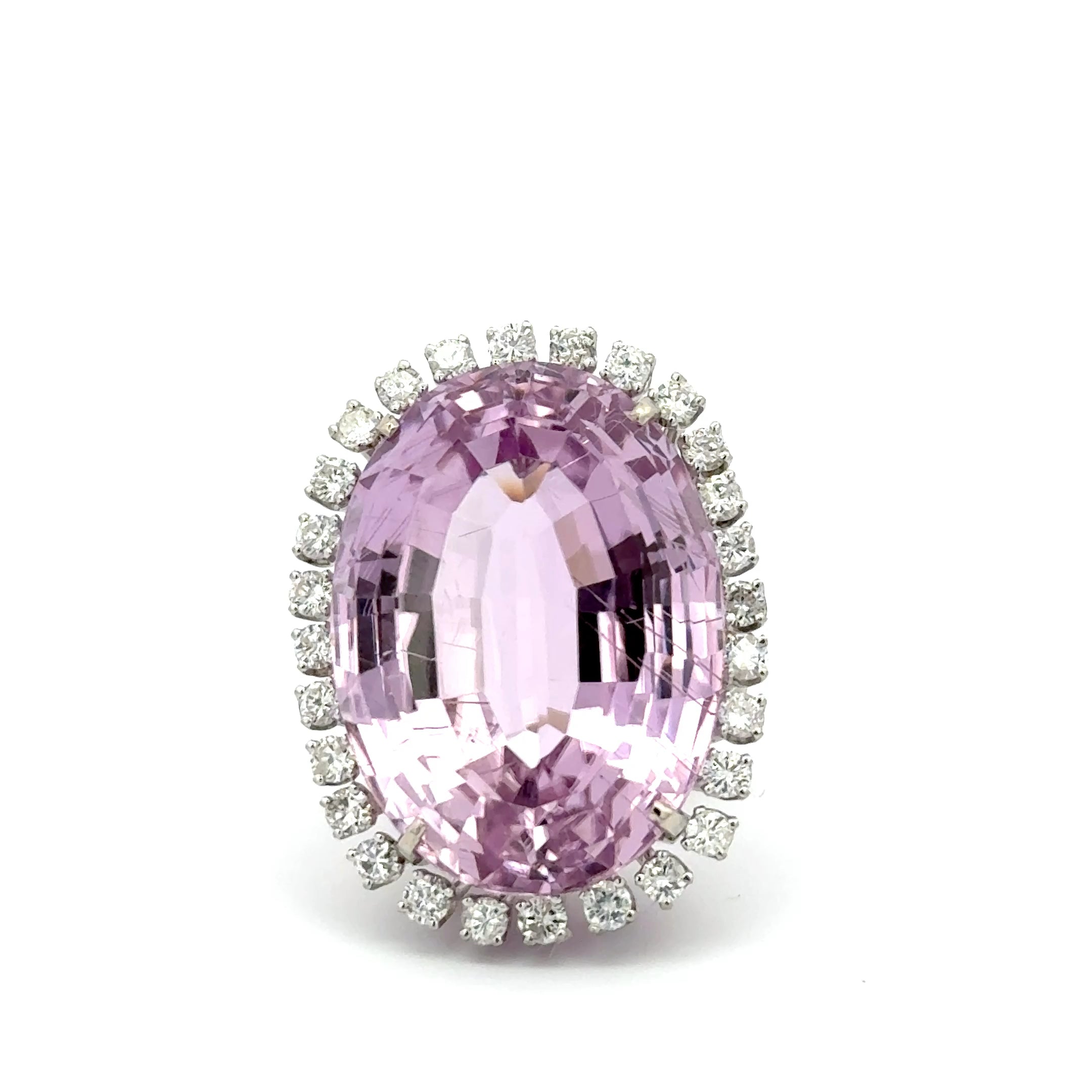 -E-14k White Gold 61.60cts Ova