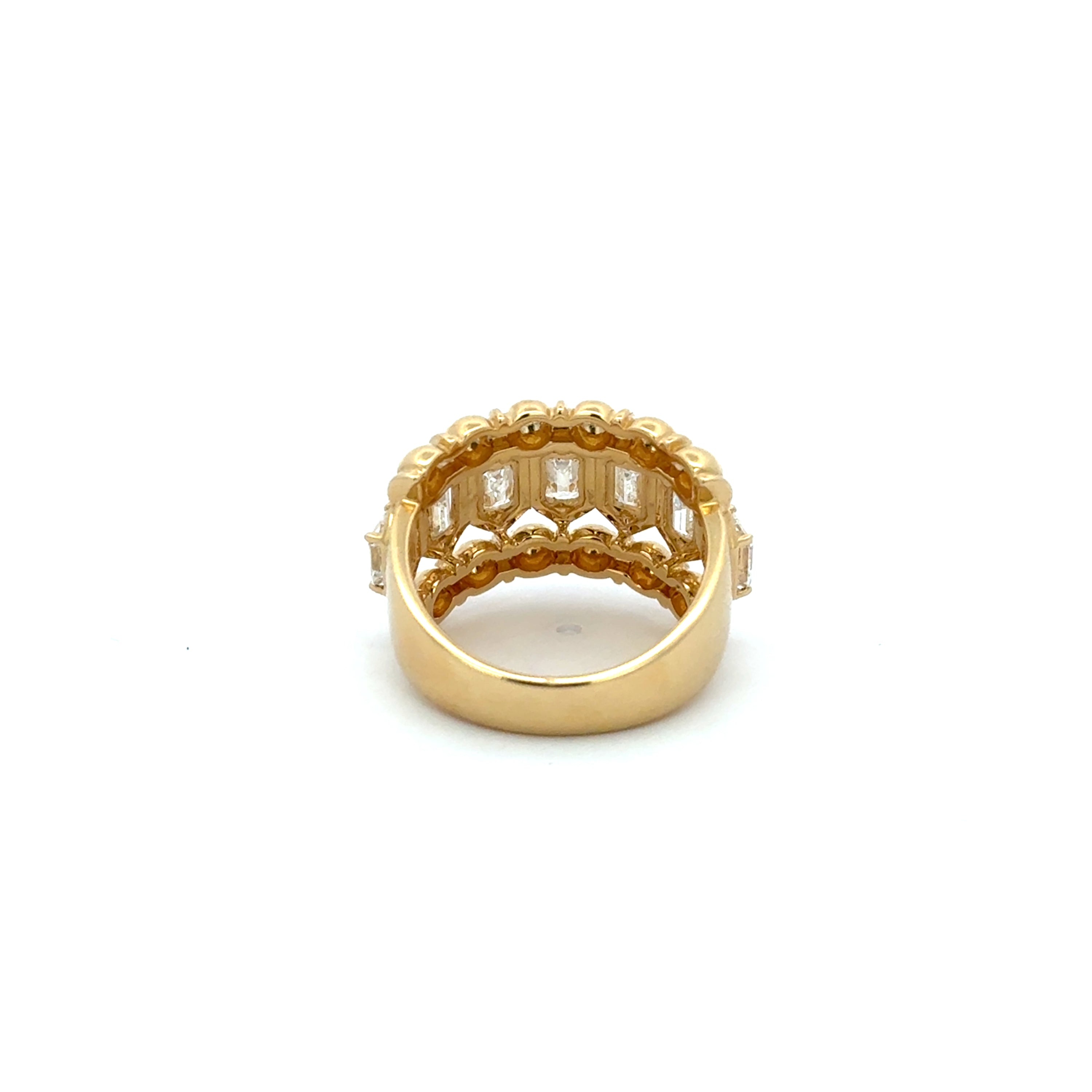18K Yellow Gold Emerald Cut Diamond Ring 2.00 Carat VS