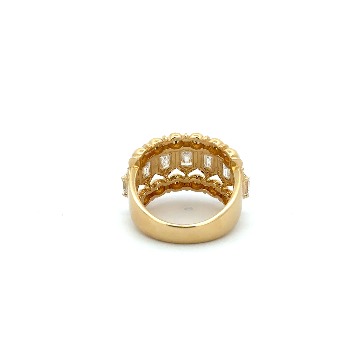 18K Yellow Gold Emerald Cut Diamond Ring 2.00 Carat VS