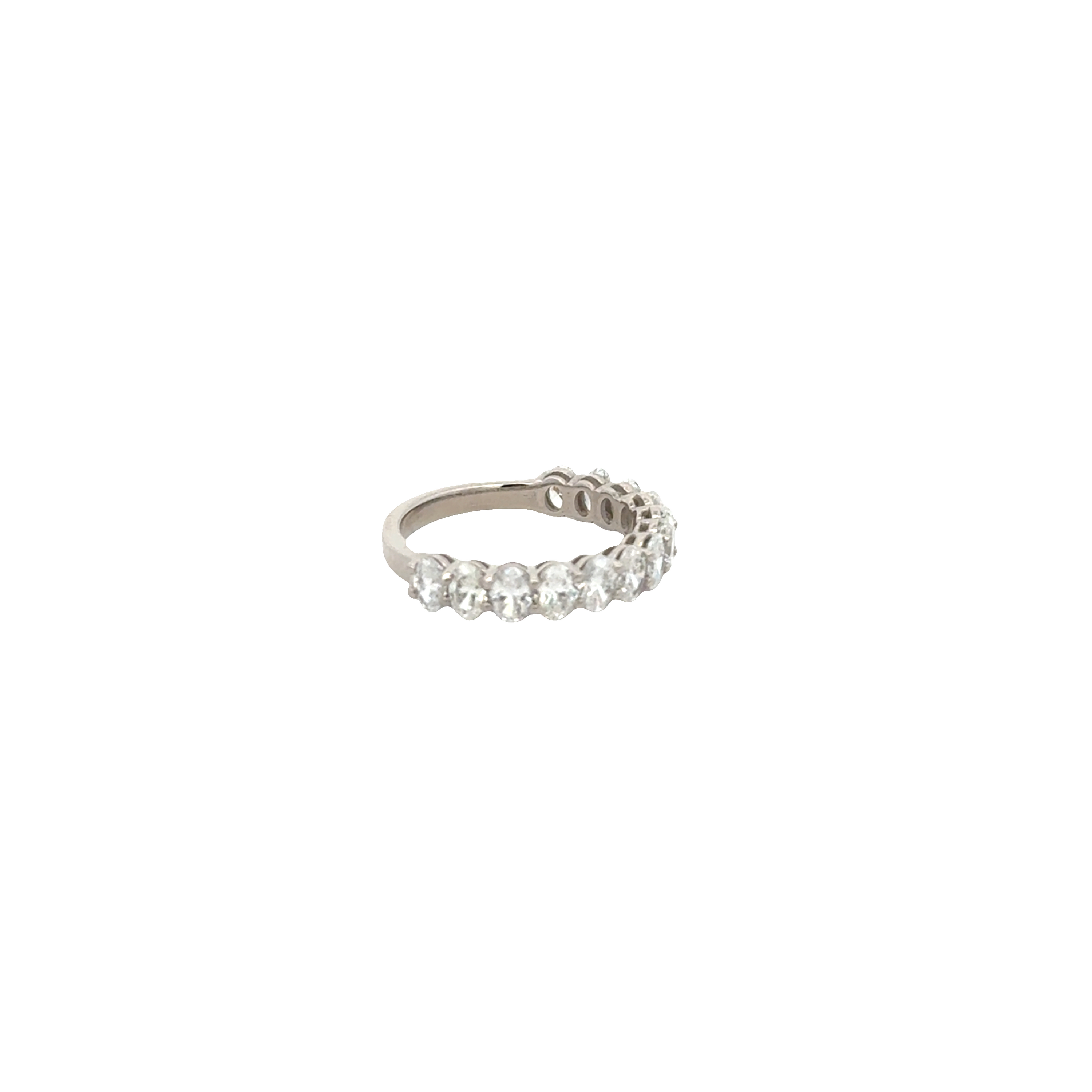 Platinum Oval Cut Diamond Band 2.01 Carats – Anniversary Ring
