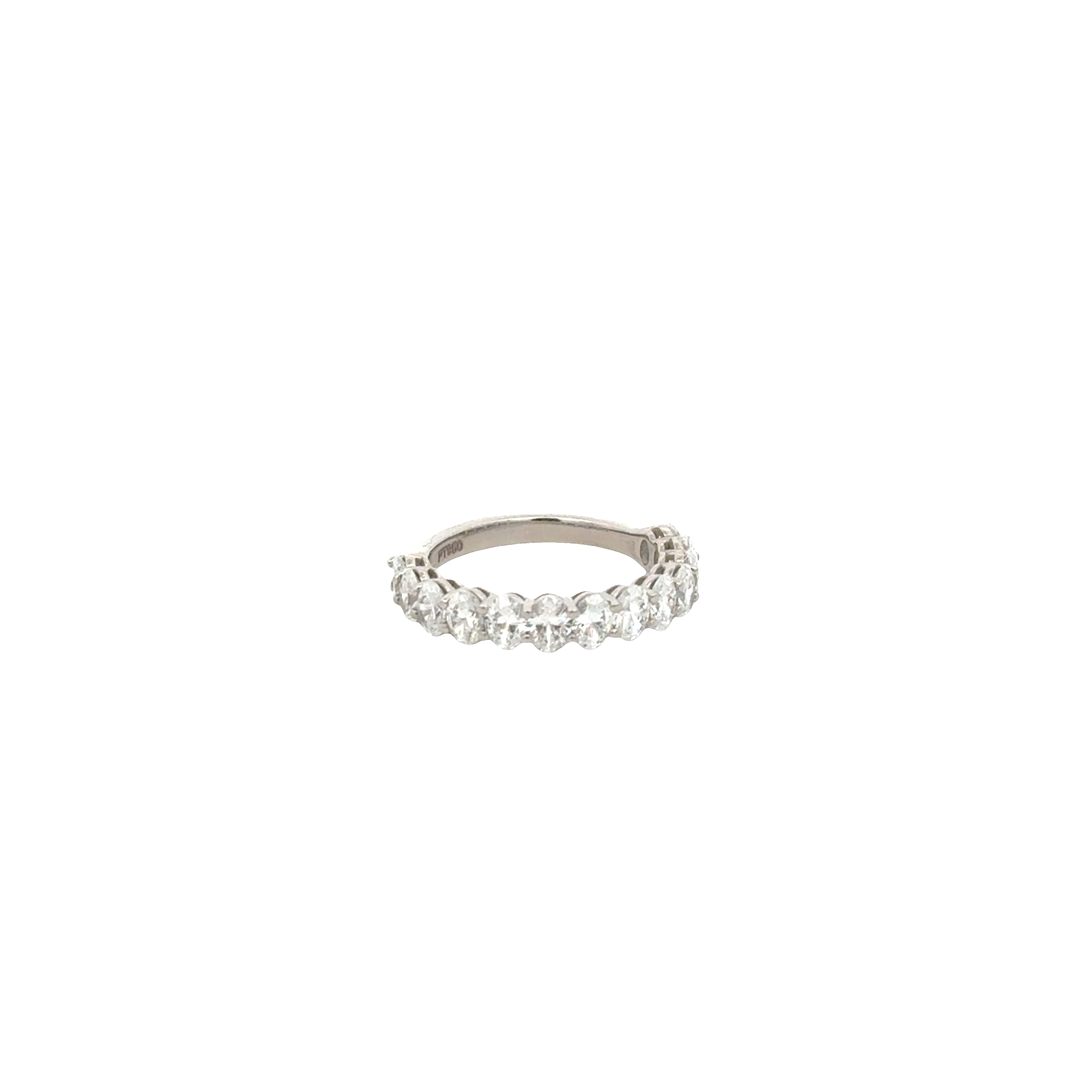 Platinum Oval Cut Diamond Band 2.01 Carats – Anniversary Ring