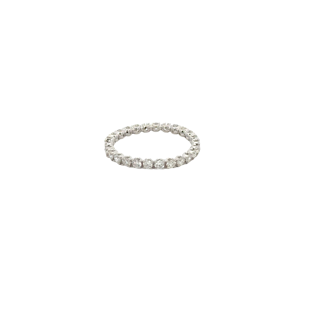 Platinum Diamond Eternity Band Ring at Golden Anvil Jewelers, Jupiter FL - view 2