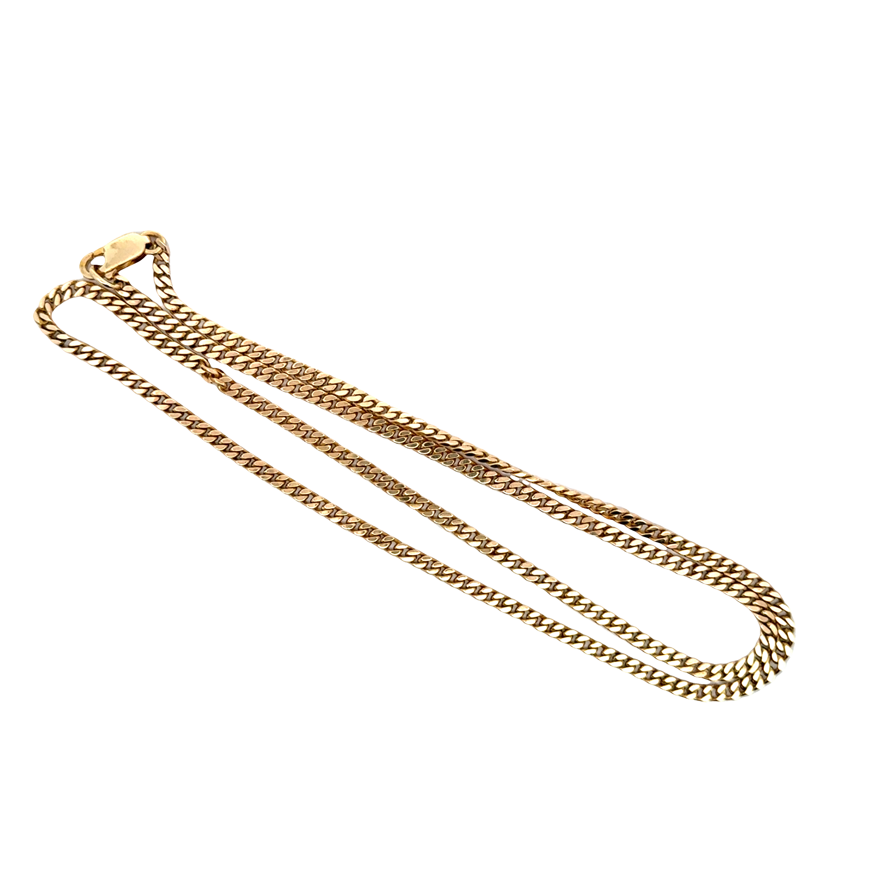 14K Yellow Gold Small Cuban Link Chain Necklace 3.1mm 24 Inch