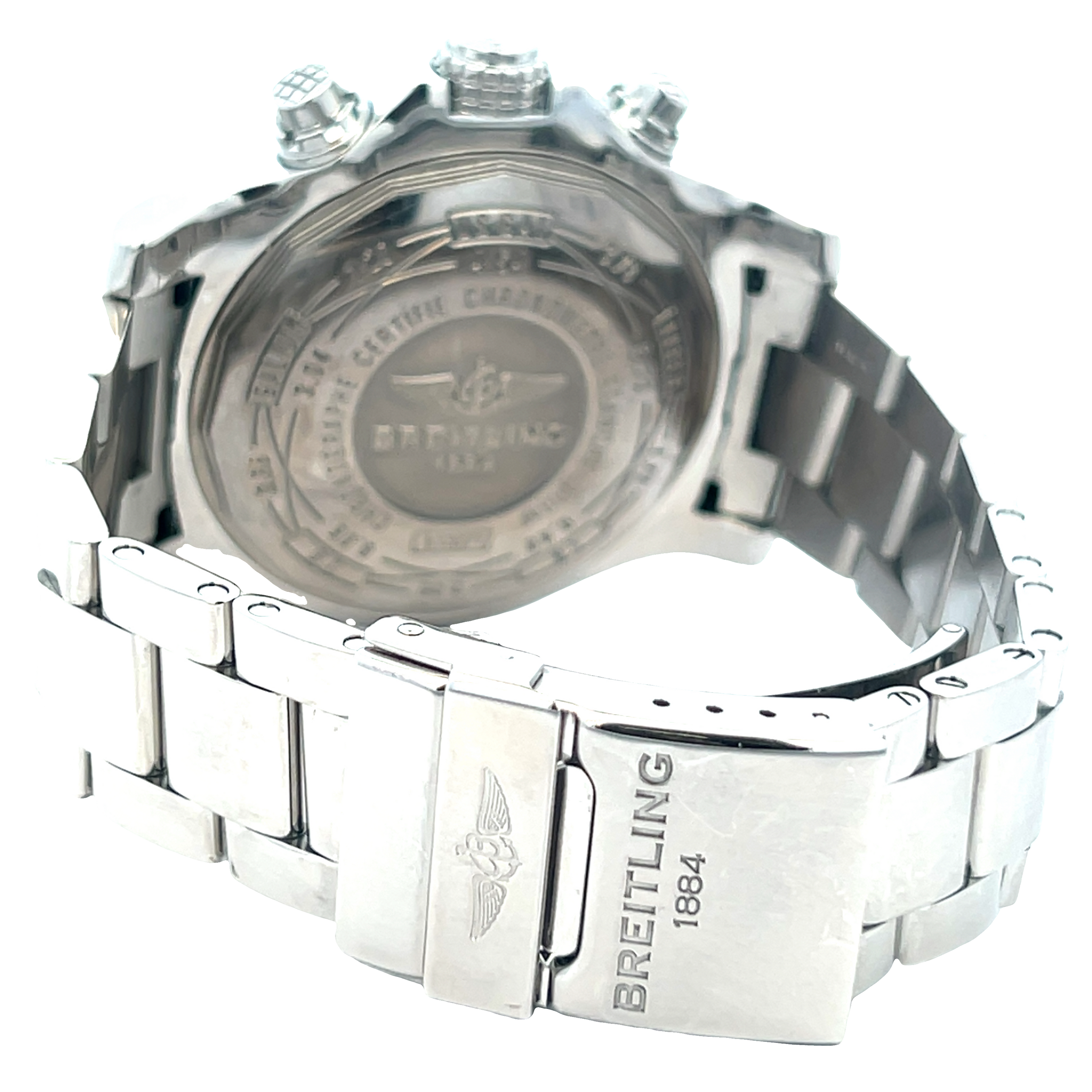 Pre-Owned Breitling Super Avenger II A13371 48mm Silver Dial Steel Chronograph