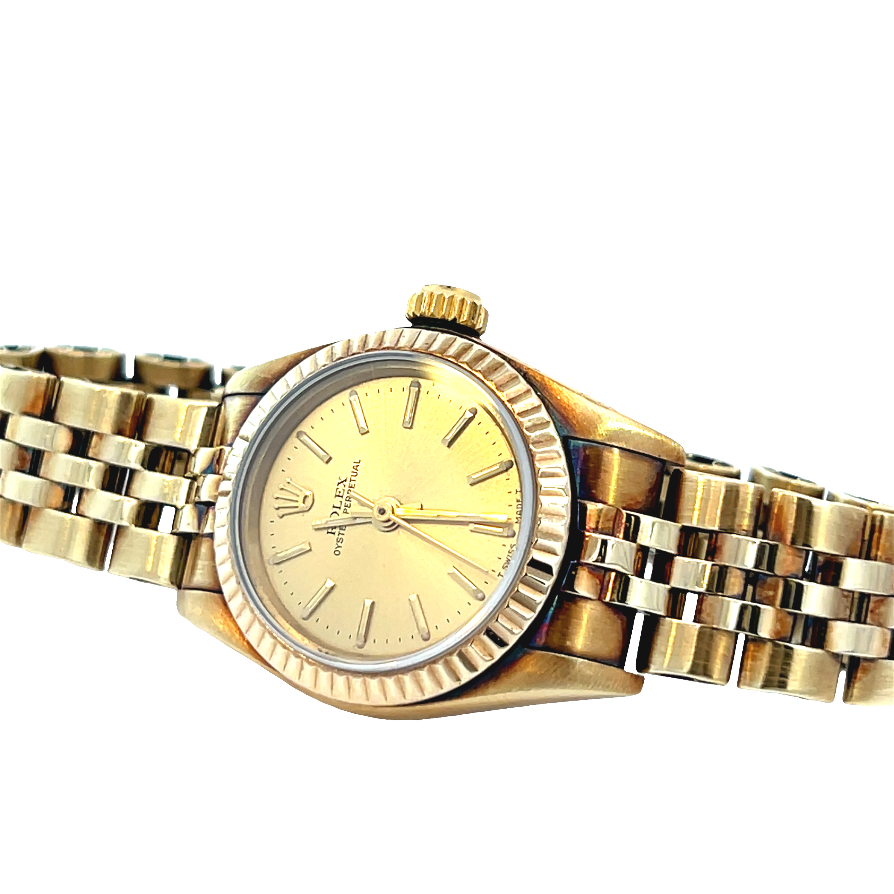 Pre-Owned Rolex Oyster Perpetual Champagne Dial circa 1988 with Box & Papers