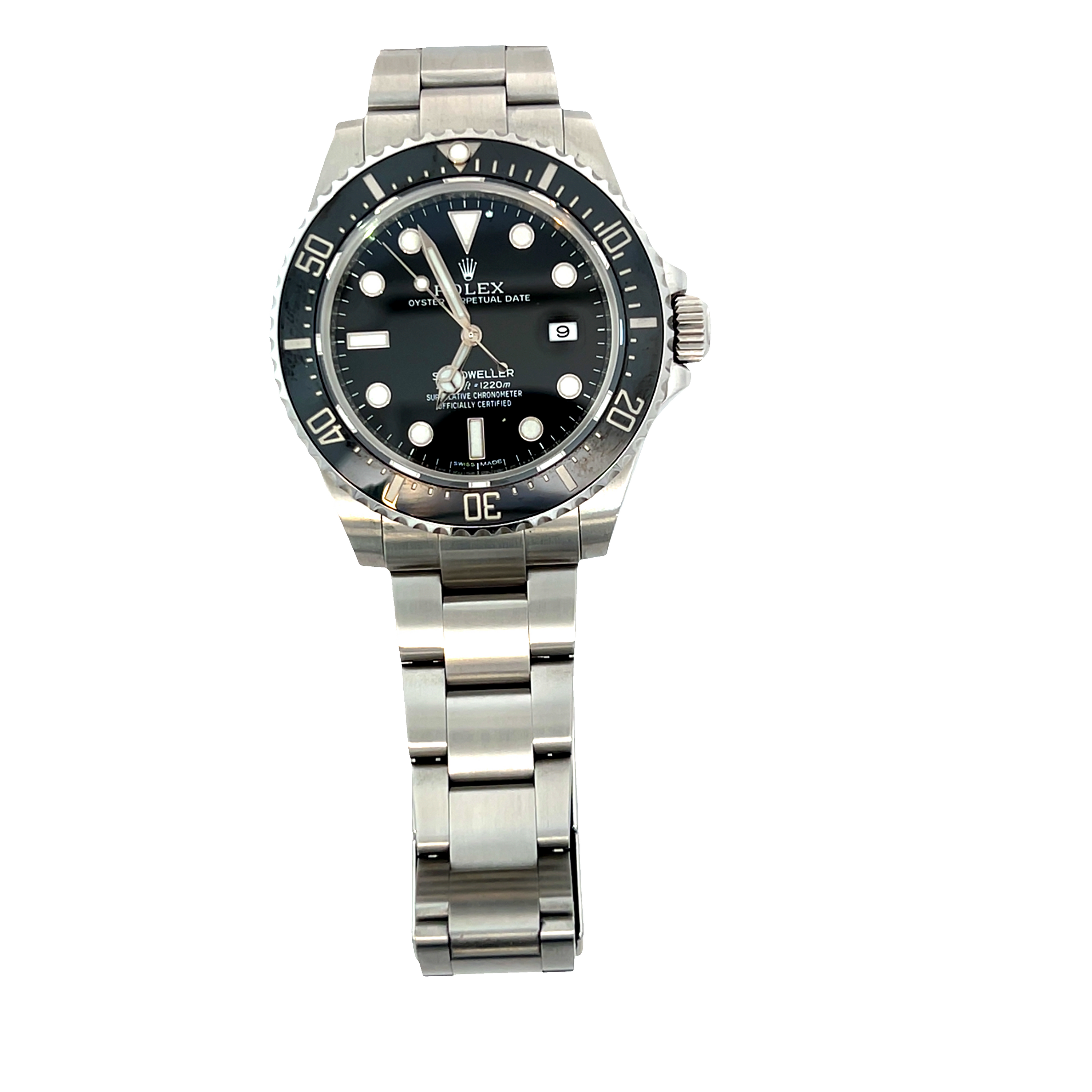 Pre-Owned Rolex Sea-Dweller 116600 Black Dial 40mm Box & Papers