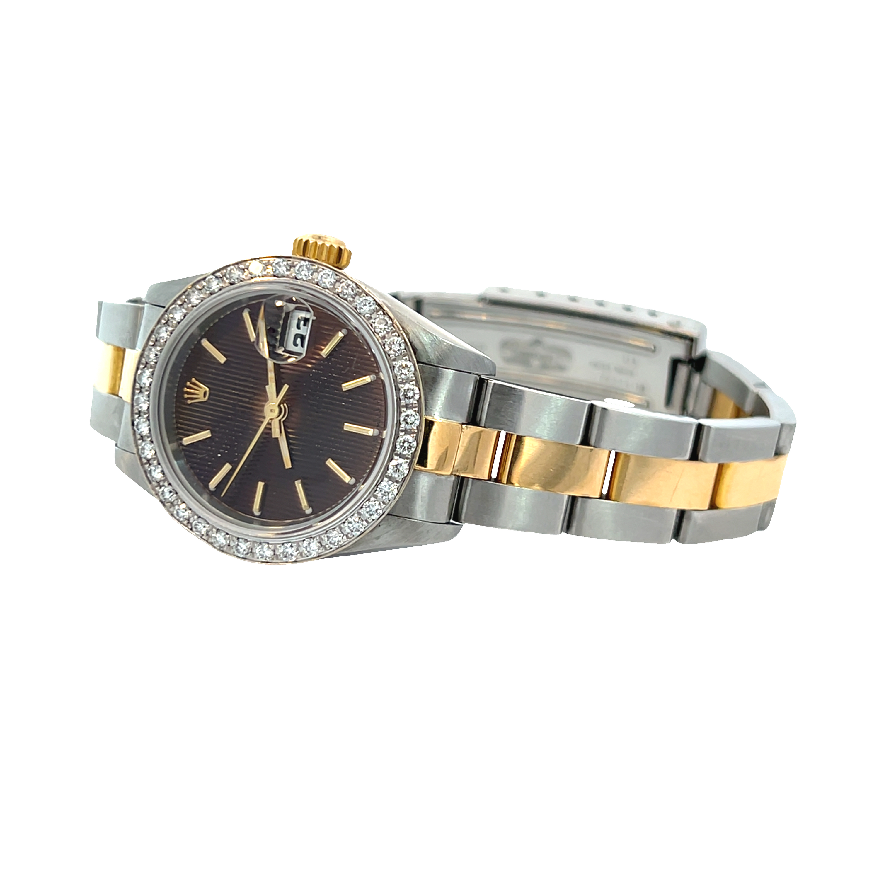 Pre-Owned Rolex Lady Datejust 69163 Two-Tone Diamond Bezel 26mm Box & Papers
